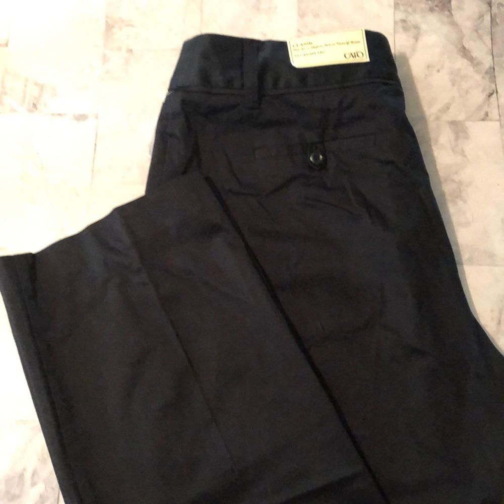 Black straight leg pants